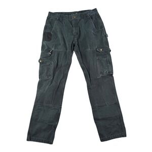 Carhartt Pants Mens 34x34 Distressed Fit Ripstop Cargo Work Double Knee B342 BLK